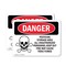 Signmission Pesticide Storage Area Danger Sign, Plastic, 10in W x 7in L, 2PK OS-2PACK-DS-P-710-L-1523 - alternate 1